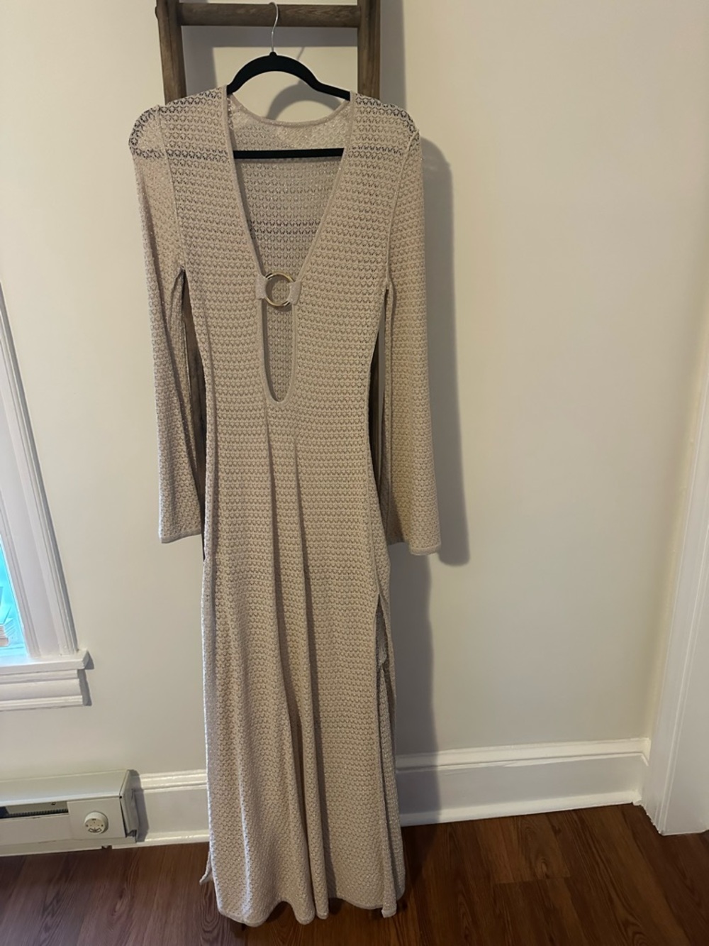 MONTEGO DRESS - IVORY SHINY TREBLE KNIT - Picture 3 of 5